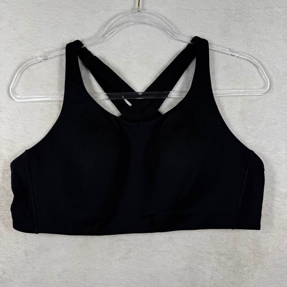 Lululemon AirSupport‎ Bra High Support Black LW2CP8S 36D Adjustable Straps